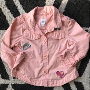 Gap Pink Patch Utility Jacket